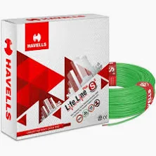 HAVELLS FR PVC Housing Wire, Length: 90 m [0.50 sq. mm, Green]